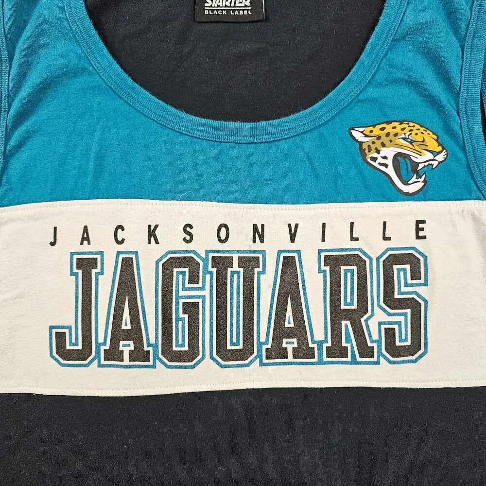 Jacksonville Jaguars Tank Top Mens XL Starter Black Label Colorblock NFL Casual